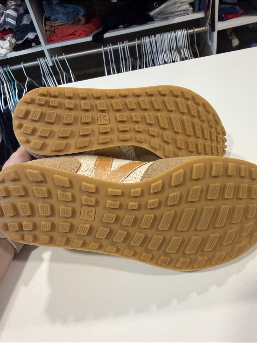 Beige & Cream Women's Casual Sneakers - Lightweight Comfort - Picture 3 of 4